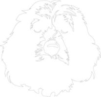 Cockapoo  outline silhouette vector