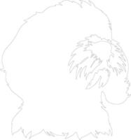 Cockapoo  outline silhouette vector