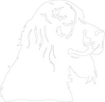 Cocker Spaniel  outline silhouette vector