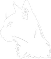 Cyprus Cat  outline silhouette vector