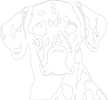 Dalmatian outline silhouette vector