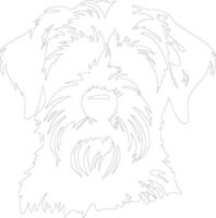 Dandie Dinmont Terrier  outline silhouette vector