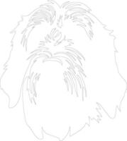 Black Russian Terrier  outline silhouette vector