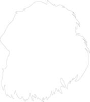 negro ruso terrier contorno silueta vector