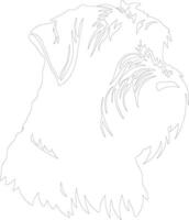 Black Russian Terrier  outline silhouette vector