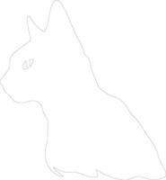 Bombay Cat  outline silhouette vector