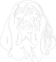 bloodhound  outline silhouette vector