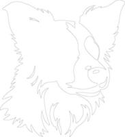 Border Collie  outline silhouette vector