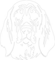 bloodhound  outline silhouette vector