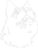 Bouvier des Flandres  outline silhouette vector