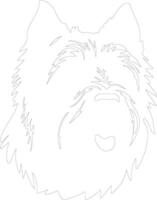 Bouvier des Flandres  outline silhouette vector