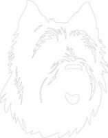 Bouvier des Flandres  outline silhouette vector