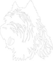 Bouvier des Flandres  outline silhouette vector