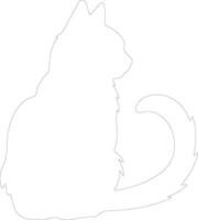 Brazilian Shorthair Cat  outline silhouette vector