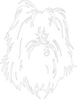 briard contorno silueta vector