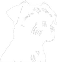 Brussels Griffon  outline silhouette vector