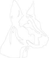 Bull Terrier  outline silhouette vector