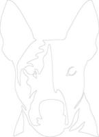 Bull Terrier  outline silhouette vector