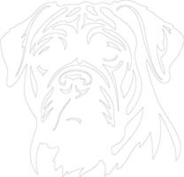 Bullmastiff  outline silhouette vector