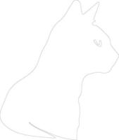 Burmilla Cat outline silhouette vector