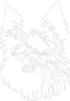 Cairn Terrier  outline silhouette vector