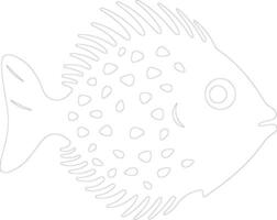 blowfish  outline silhouette vector