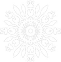 AI generated Indian blanket  outline silhouette vector