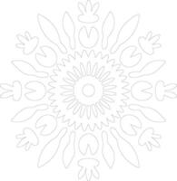 AI generated Indian blanket  outline silhouette vector