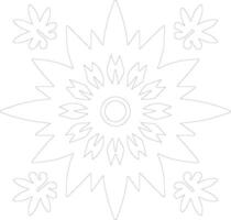 AI generated Indian blanket  outline silhouette vector