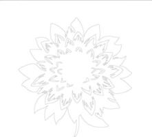 AI generated dahlia  outline silhouette vector