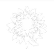 AI generated dahlia  outline silhouette vector