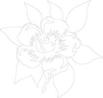 ai generado gardenia contorno silueta vector