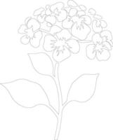 ai generado hortensia contorno silueta vector