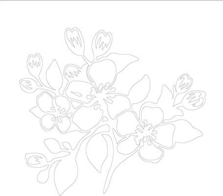 AI generated mock orange  outline silhouette