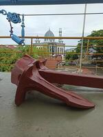 The anchor of the PLTD Apung 1 ship which was stranded on land because it was hit by the 2004 Aceh tsunami photo