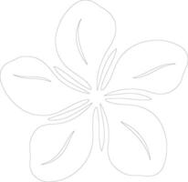 ai generado plumeria contorno silueta vector