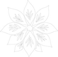 ai generado flor de pascua contorno silueta vector