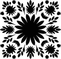 AI generated Indian blanket  black silhouette vector