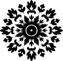 AI generated Indian blanket  black silhouette vector