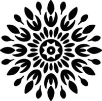 AI generated Indian blanket  black silhouette vector