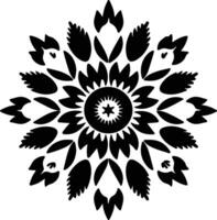 AI generated Indian blanket  black silhouette vector