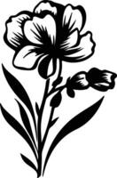 AI generated freesia  black silhouette vector