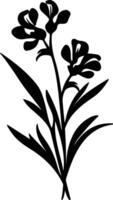 AI generated freesia  black silhouette vector