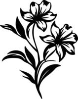 AI generated oleander  black silhouette vector