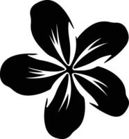 AI generated plumeria  black silhouette vector