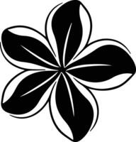 AI generated plumeria  black silhouette vector