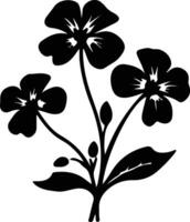 AI generated primrose  black silhouette vector