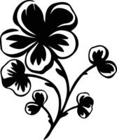 AI generated wallflower  black silhouette vector