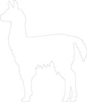 ai generado llama contorno silueta vector