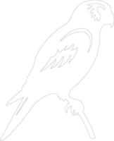 AI generated lorikeet  outline silhouette vector